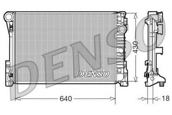 DENSO DRM17111 Радиатор охлаждения двигателя DENSO для MERCEDES-BENZ