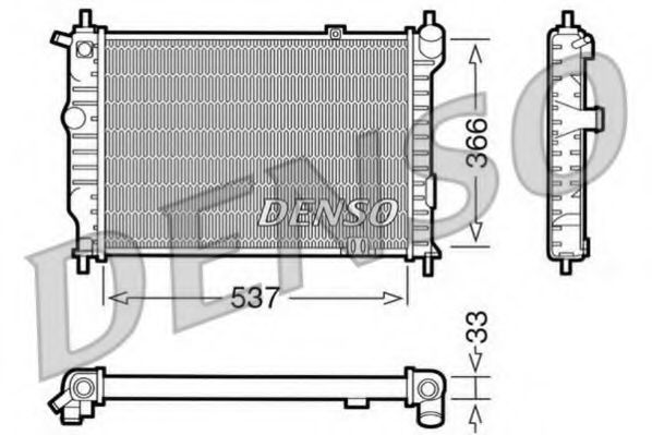 DENSO DRM20010 Радиатор охлаждения двигателя для OPEL
