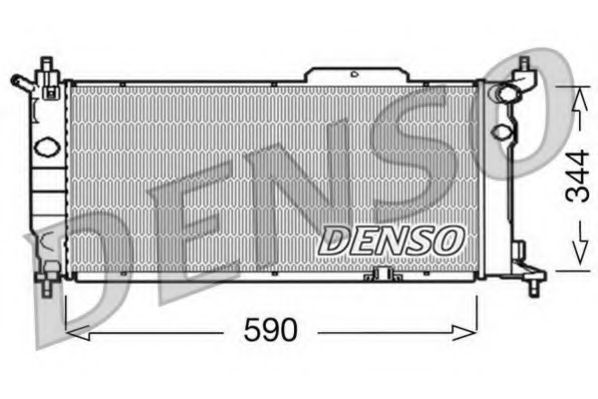 DENSO DRM20013 Радиатор охлаждения двигателя DENSO 