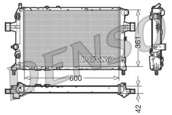 DENSO DRM20016 Радиатор охлаждения двигателя DENSO для OPEL