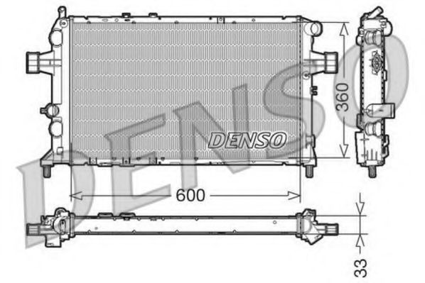 DENSO DRM20018 Радиатор охлаждения двигателя DENSO для OPEL