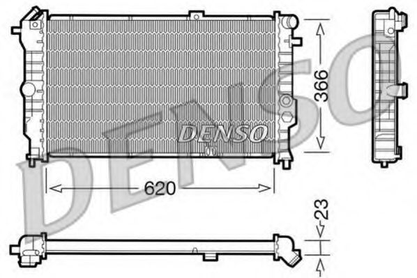 DENSO DRM20020 Радиатор охлаждения двигателя для OPEL CALIBRA