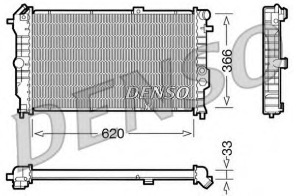 DENSO DRM20021 Радиатор охлаждения двигателя DENSO для OPEL