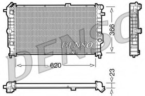DENSO DRM20022 Радиатор охлаждения двигателя DENSO 