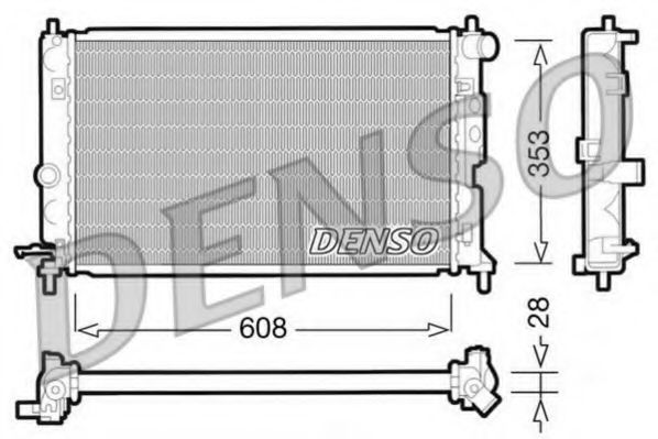DENSO DRM20027 Радиатор охлаждения двигателя DENSO для OPEL