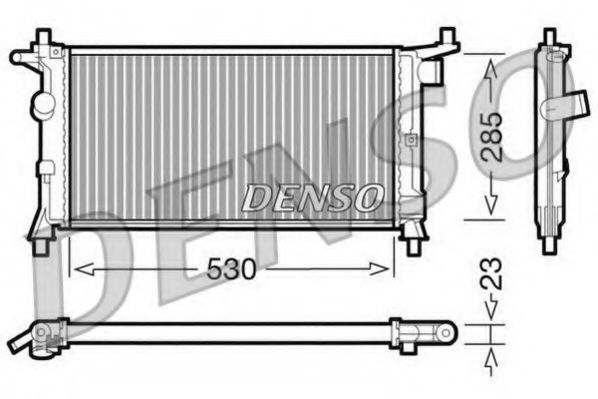 DENSO DRM20037 Радиатор охлаждения двигателя DENSO для CHEVROLET