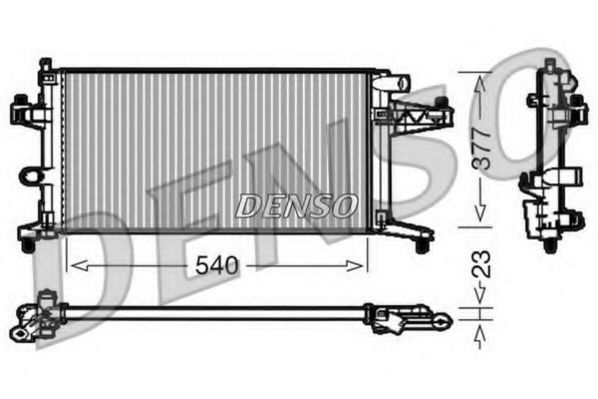 DENSO DRM20038 Радиатор охлаждения двигателя DENSO для OPEL