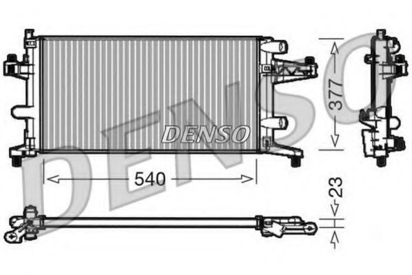 DENSO DRM20040 Радиатор охлаждения двигателя DENSO для OPEL