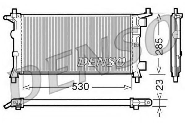 DENSO DRM20041 Радиатор охлаждения двигателя для CHEVROLET CORSA
