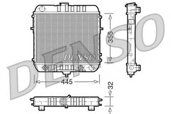 DENSO DRM20073 Радиатор охлаждения двигателя для OPEL FRONTERA