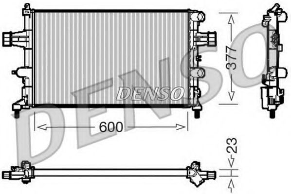 DENSO DRM20081 Радиатор охлаждения двигателя DENSO для OPEL
