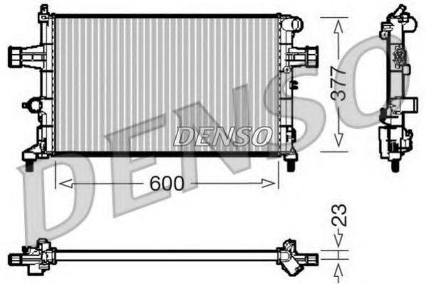 DENSO DRM20083 Радиатор охлаждения двигателя DENSO для OPEL