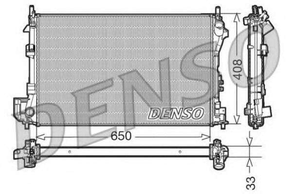 DENSO DRM20087 Радиатор охлаждения двигателя DENSO для OPEL