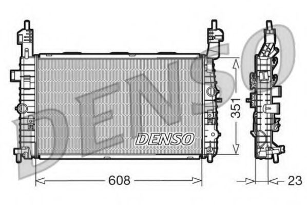 DENSO DRM20093 Радиатор охлаждения двигателя DENSO для OPEL