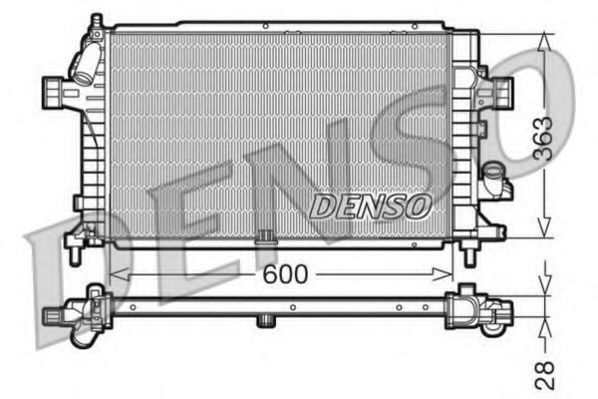DENSO DRM20100 Радиатор охлаждения двигателя для OPEL
