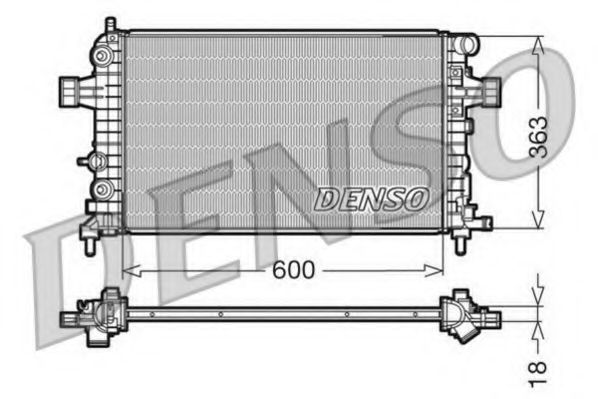 DENSO DRM20101 Радиатор охлаждения двигателя DENSO для OPEL