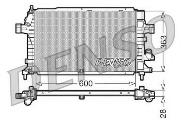 DENSO DRM20102 Радиатор охлаждения двигателя для OPEL