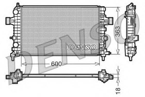DENSO DRM20103 Радиатор охлаждения двигателя для OPEL