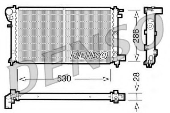 DENSO DRM21004 Радиатор охлаждения двигателя DENSO для CITROEN