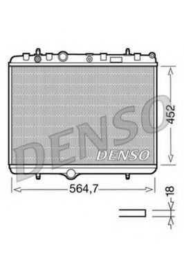DENSO DRM21055 Радиатор охлаждения двигателя DENSO для CITROEN