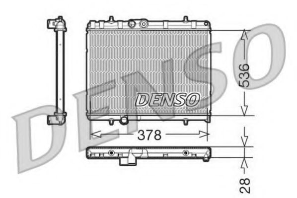 DENSO DRM21056 Радиатор охлаждения двигателя для CITROËN C5