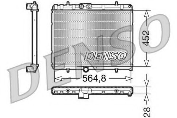 DENSO DRM21057 Радиатор охлаждения двигателя для PEUGEOT RCZ
