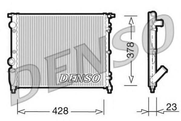 DENSO DRM23001 Радиатор охлаждения двигателя DENSO для RENAULT