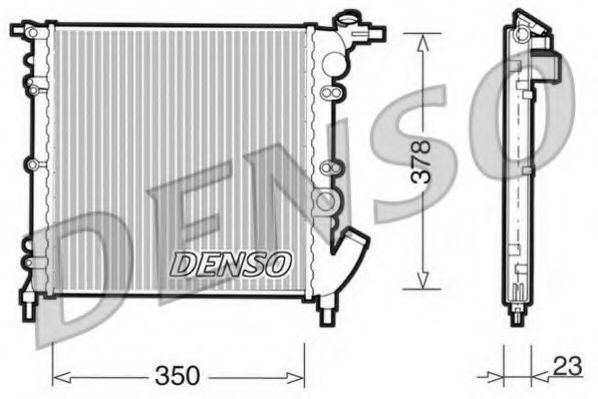 DENSO DRM23003 Радиатор охлаждения двигателя DENSO для RENAULT