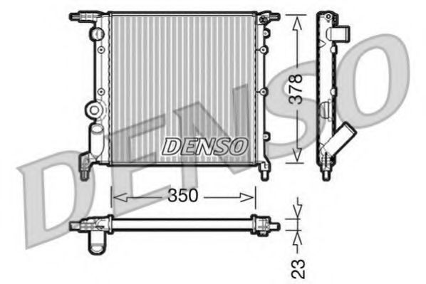 DENSO DRM23005 Радиатор охлаждения двигателя DENSO для RENAULT