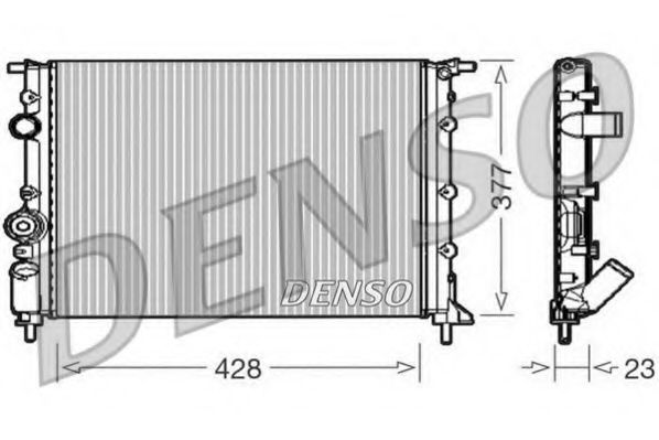 DENSO DRM23008 Радиатор охлаждения двигателя DENSO для DACIA