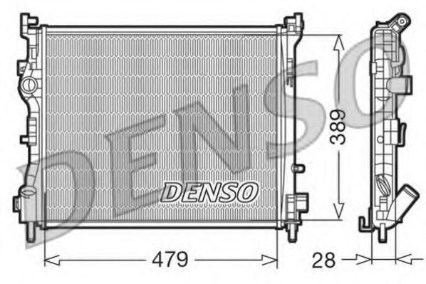 DENSO DRM23016 Радиатор охлаждения двигателя DENSO для RENAULT