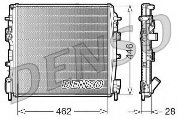 DENSO DRM23018 Радиатор охлаждения двигателя DENSO для RENAULT