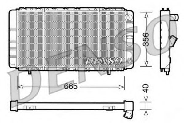 DENSO DRM23021 Радиатор охлаждения двигателя DENSO для RENAULT