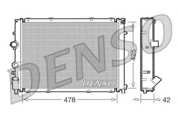 DENSO DRM23031 Радиатор охлаждения двигателя DENSO для RENAULT