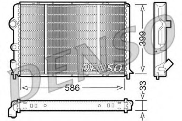 DENSO DRM23050 Радиатор охлаждения двигателя DENSO для RENAULT