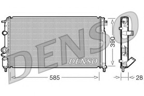 DENSO DRM23052 Радиатор охлаждения двигателя DENSO для RENAULT
