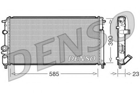 DENSO DRM23053 Радиатор охлаждения двигателя DENSO для RENAULT
