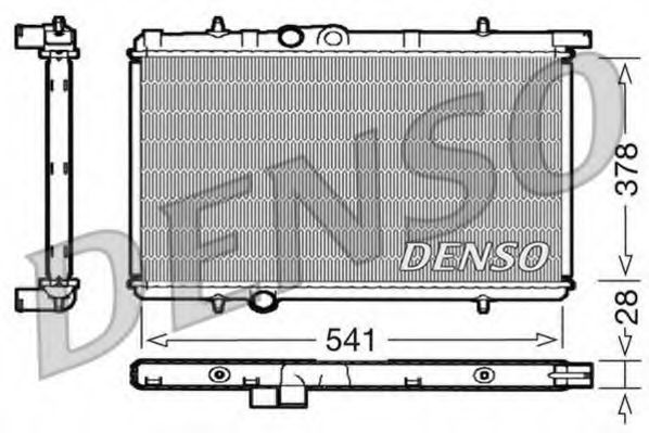 DENSO DRM21021 Радиатор охлаждения двигателя для CITROËN C4