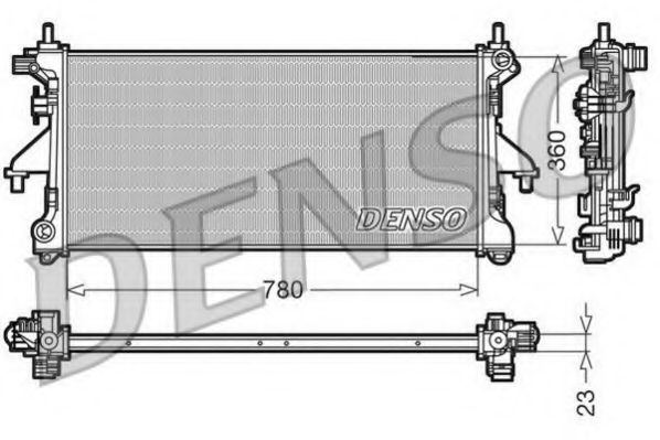 DENSO DRM21100 Радиатор охлаждения двигателя DENSO для CITROEN