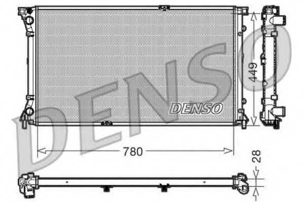 DENSO DRM23098 Радиатор охлаждения двигателя DENSO для OPEL