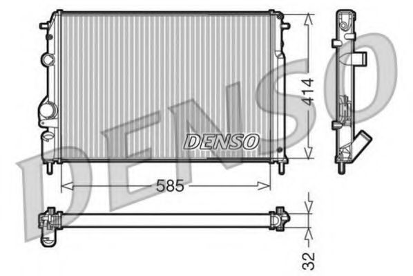 DENSO DRM23110 Радиатор охлаждения двигателя DENSO для DACIA