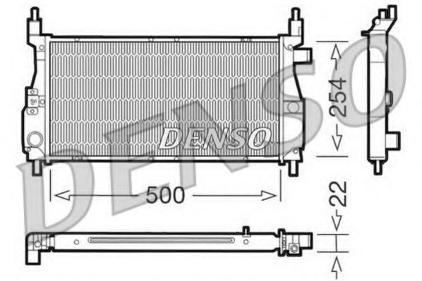 DENSO DRM24003 Радиатор охлаждения двигателя для ROVER 100