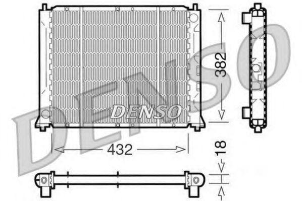DENSO DRM24004 Радиатор охлаждения двигателя DENSO для ROVER