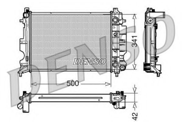 DENSO DRM25012 Радиатор охлаждения двигателя для SAAB 900