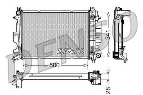 DENSO DRM25013 Радиатор охлаждения двигателя для SAAB 900