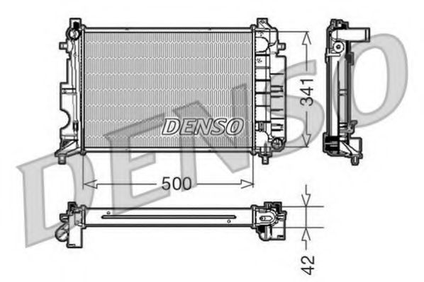 DENSO DRM25014 Радиатор охлаждения двигателя для SAAB
