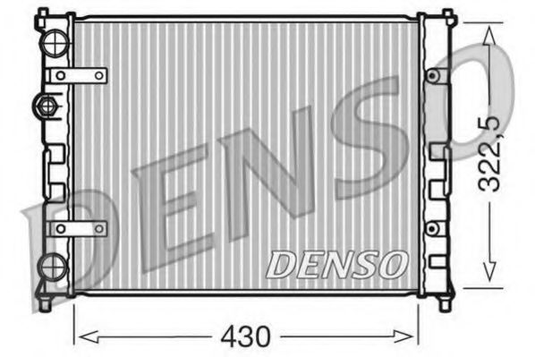 DENSO DRM26007 Радиатор охлаждения двигателя DENSO для SEAT