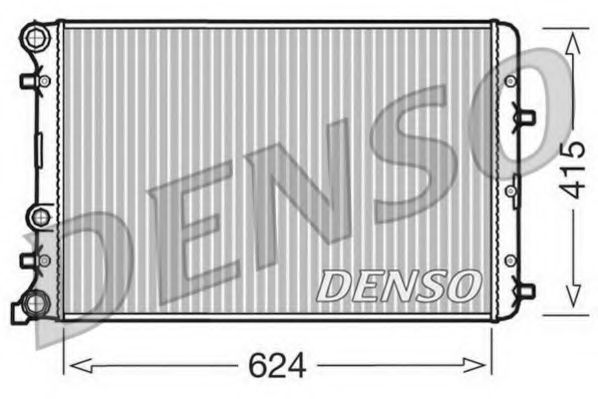 DENSO DRM27003 Радиатор охлаждения двигателя DENSO для VOLKSWAGEN