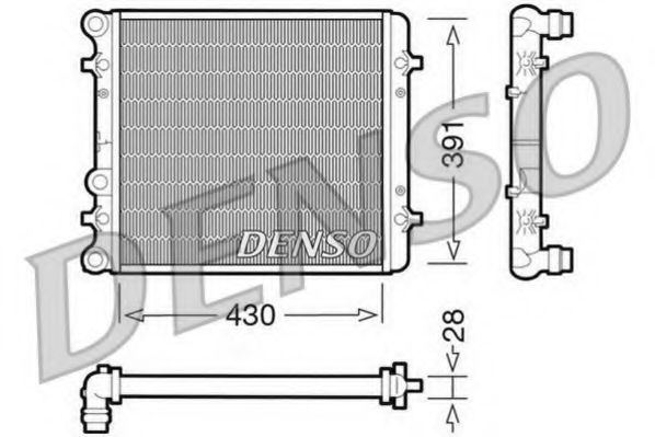 DENSO DRM32002 Радиатор охлаждения двигателя DENSO для SKODA