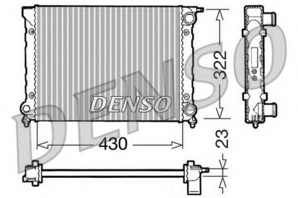 DENSO DRM32004 Радиатор охлаждения двигателя DENSO для VOLKSWAGEN